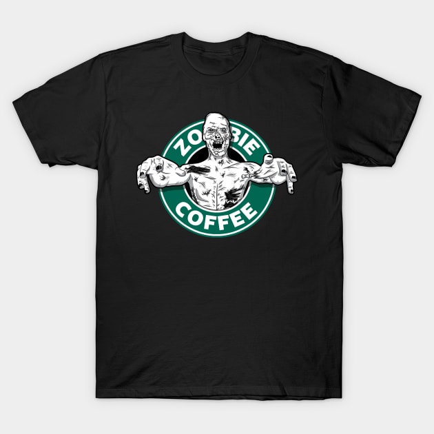 Zombie Coffee T-Shirt by Bomdesignz